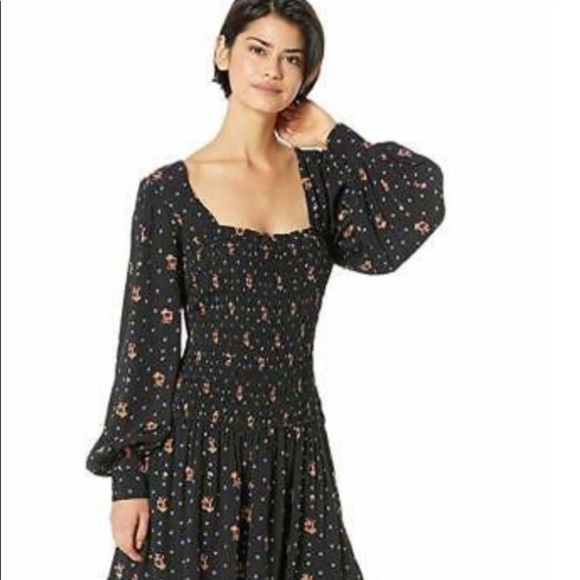 Free People black print dress - Picture 3 of 11